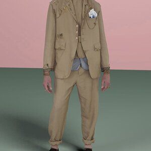 BNWT SS21 UNDERCOVER ELASTICATED LINEN PANTS 3